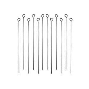 RVS Satépen / Vleesspies, 30cm - 12 stuks -0