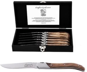 Laguiole Luxury Line Steakmessen Olijfhout-0