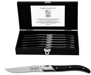 Laguiole Luxury Line Steakmessen Zwart Ebbenhout-0