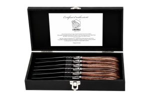 Laguiole Luxury Line Steakmessen Rozenhout-0