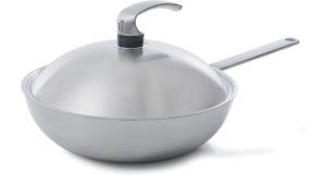 BK Chinese Wok 30 cm - RVS - incl. deksel-0