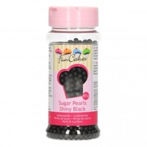 FunCakes Suikerparels 4mm Zwart glans 80g-0